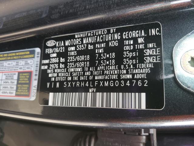 2021 KIA SORENTO EX 5XYRH4LFXMG034762