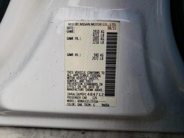 2015 NISSAN ALTIMA 2.5 1N4AL3AP0FC484712