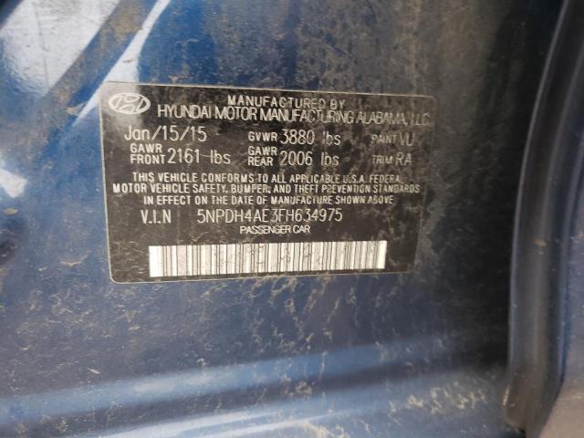 2015 HYUNDAI ELANTRA SE 5NPDH4AE3FH634975