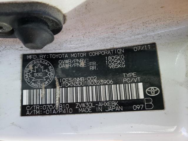 JTDKN3DU1B0323906 Toyota Prius 2011. Фото: 9