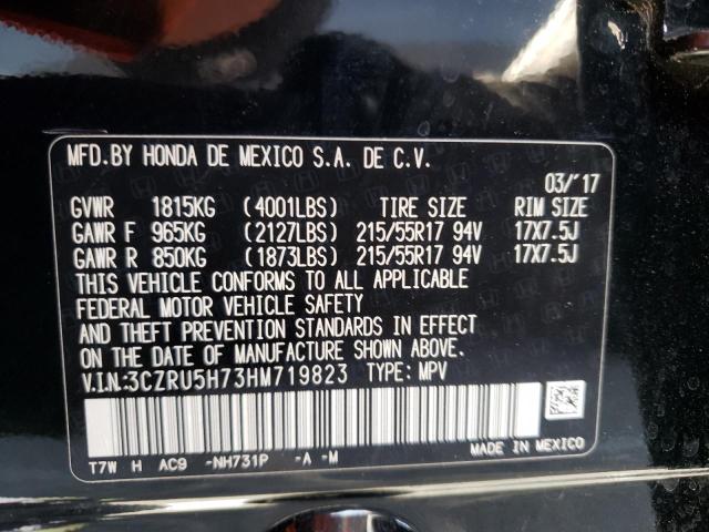 2017 HONDA HR-V EXL 3CZRU5H73HM719823
