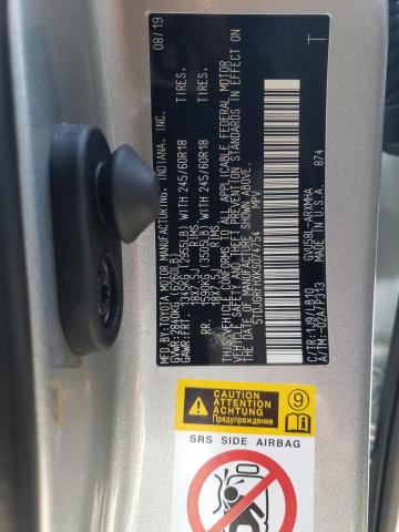 2019 TOYOTA HIGHLANDER 5TDJGRFHXKS074754