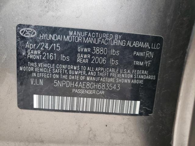 2016 HYUNDAI ELANTRA SE 5NPDH4AE8GH683543