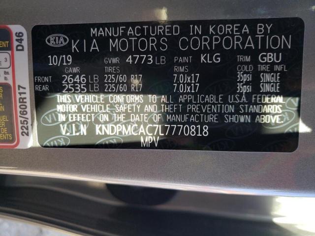 2020 KIA SPORTAGE L KNDPMCAC7L7770818