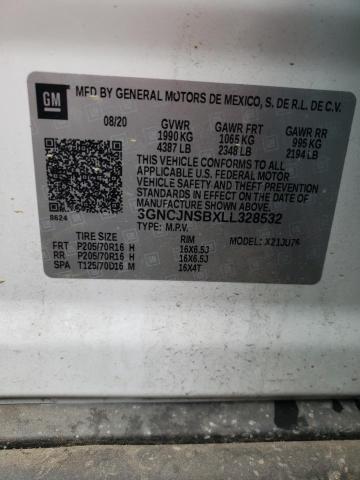 2020 CHEVROLET TRAX LS 3GNCJNSBXLL328532