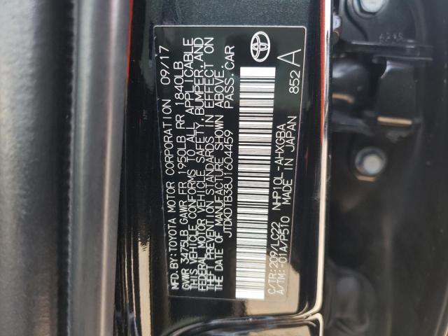 2018 TOYOTA PRIUS C JTDKDTB38J1604459