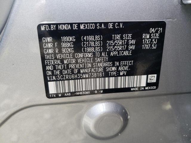 2021 HONDA HR-V LX 3CZRU6H35MM738161