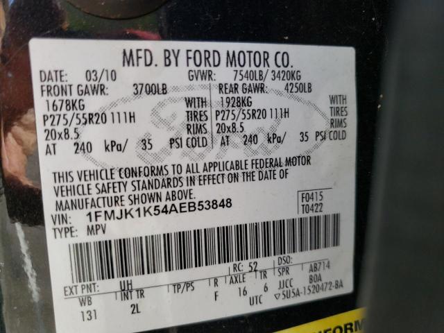 1FMJK1K54AEB53848 Ford Expedition 2010. Фото: 9