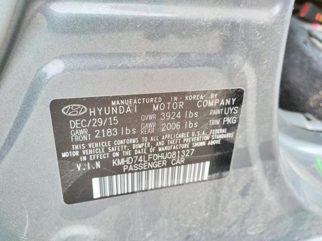 2017 HYUNDAI ELANTRA SE KMHD74LF0HU081327