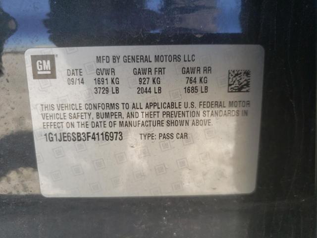 2015 CHEVROLET SONIC LTZ 1G1JE6SB3F4116973