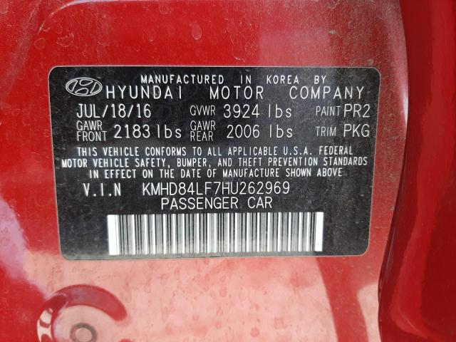 2017 HYUNDAI ELANTRA SE KMHD84LF7HU262969
