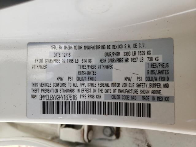 2017 TOYOTA YARIS IA 3MYDLBYV2HY167516