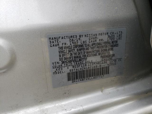 2020 NISSAN VERSA SR 3N1CN8FVXLL807717