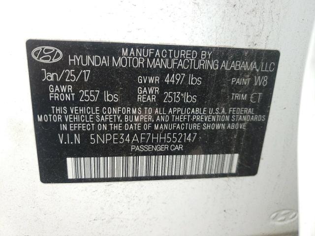 2017 HYUNDAI SONATA SPO 5NPE34AF7HH552147
