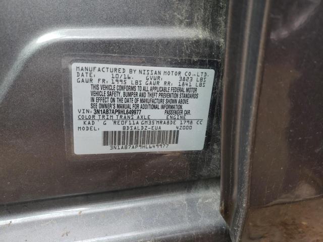 2017 NISSAN SENTRA S 3N1AB7AP9HL649977