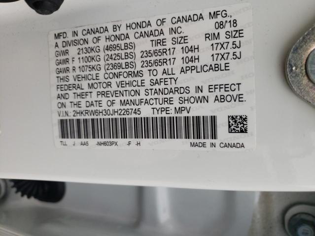 2018 HONDA CR-V LX 2HKRW6H30JH226745