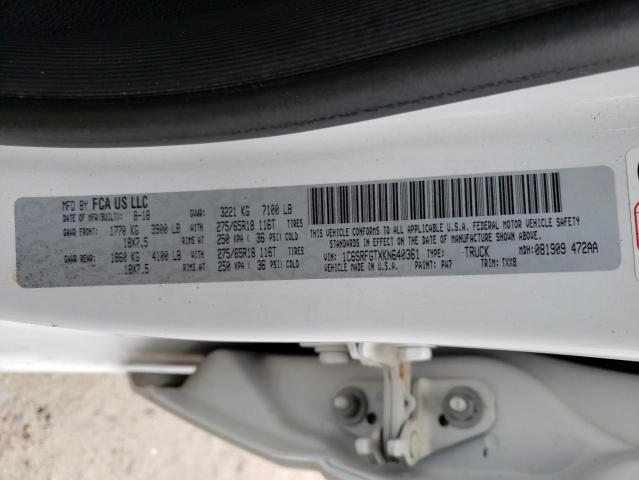 2019 RAM 1500 TRADE 1C6SRFGTXKN640361