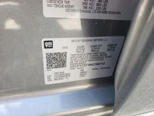 2021 CHEVROLET SILVRDO LT 1GCPYCEF8MZ388702