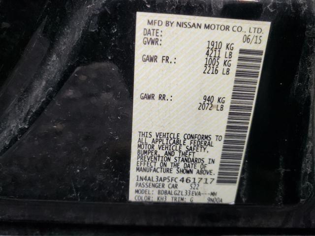 2015 NISSAN ALTIMA 2.5 1N4AL3AP5FC461717