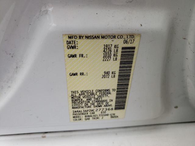 2017 NISSAN ALTIMA 2.5 1N4AL3AP2HC277368
