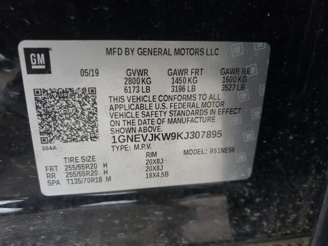 2019 CHEVROLET TRAVERSE H 1GNEVJKW9KJ307895