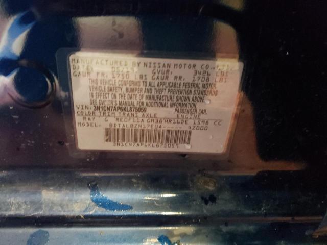 2019 NISSAN VERSA S 3N1CN7AP6KL875059