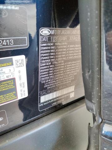 2021 LAND ROVER RANGE ROVE SALWS2RU9MA765402