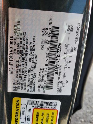 2015 FORD FUSION SE 3FA6P0H75FR122326