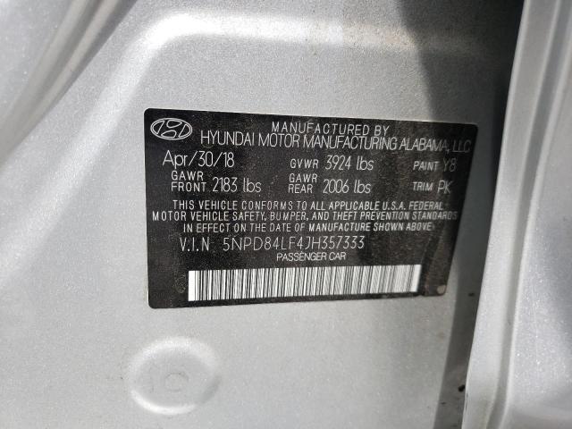 2018 HYUNDAI ELANTRA SE 5NPD84LF4JH357333