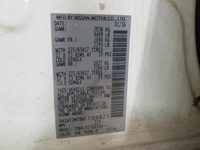2016 NISSAN ROGUE S 5N1AT2MT9GC798823