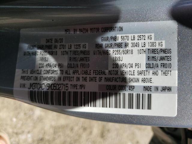 2021 MAZDA CX-9 TOURI JM3TCACY6M0502715