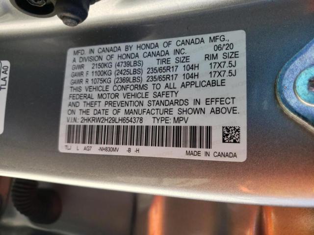 2020 HONDA CR-V LX 2HKRW2H29LH654378