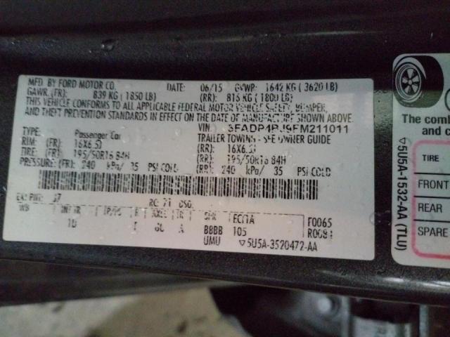 2015 FORD FIESTA SE 3FADP4BJ9FM211011