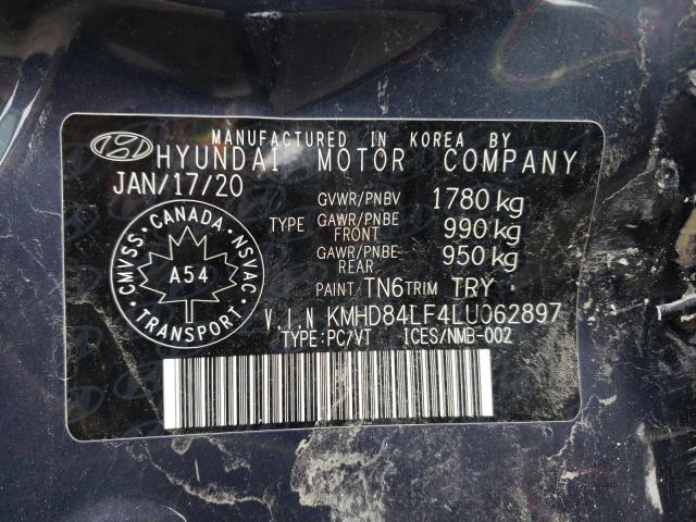 2020 HYUNDAI ELANTRA SE KMHD84LF4LU062897