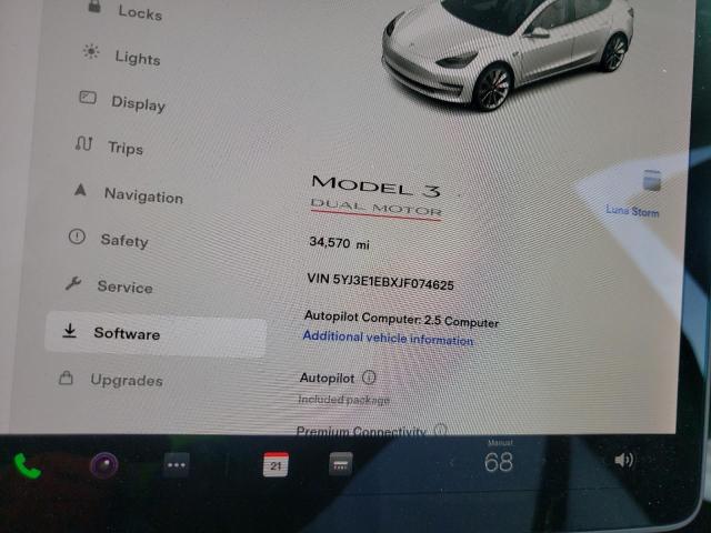 2018 TESLA MODEL 3 5YJ3E1EBXJF074625