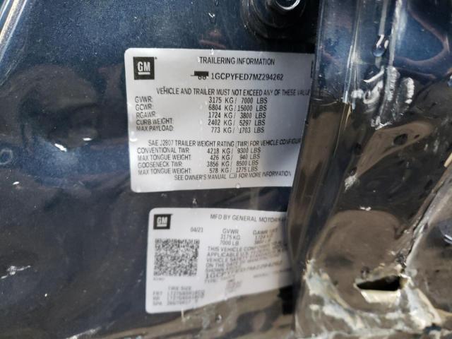 2021 CHEVROLET SILVERADO 1GCPYFED7MZ294262