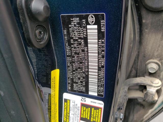 2018 TOYOTA CAMRY L 4T1B11HK6JU550195