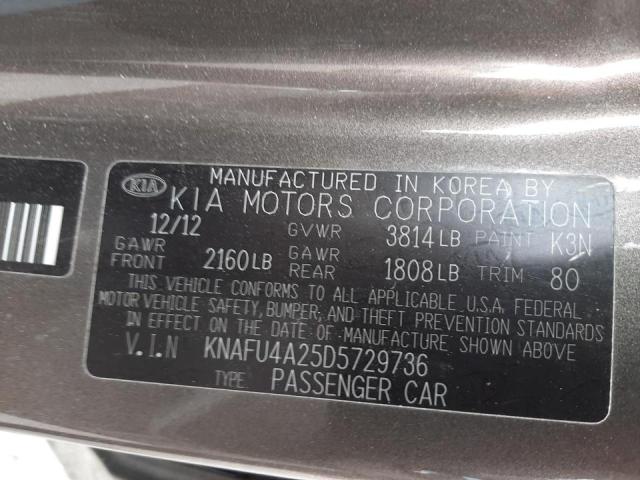 KNAFU4A25D5729736 KIA FORTE EX