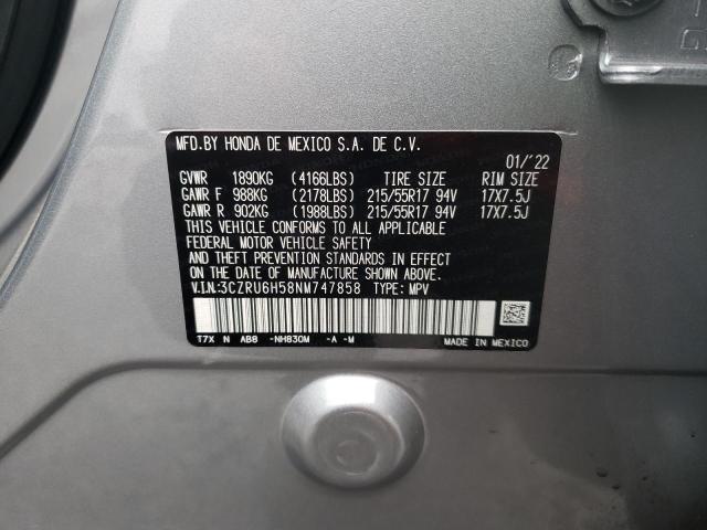 2022 HONDA HR-V EX 3CZRU6H58NM747858