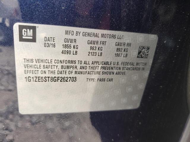 2016 CHEVROLET MALIBU LT 1G1ZE5ST8GF262703