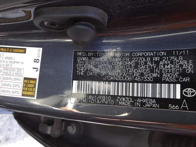 JTDKN3DU0B1467330 Toyota Prius 2011. Фото: 9