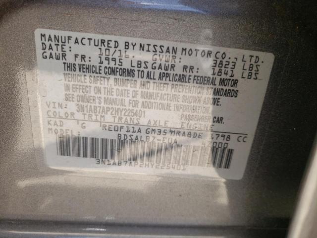 2017 NISSAN SENTRA S 3N1AB7AP2HY225401