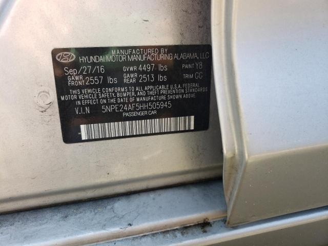 2017 HYUNDAI SONATA SE 5NPE24AF5HH505945