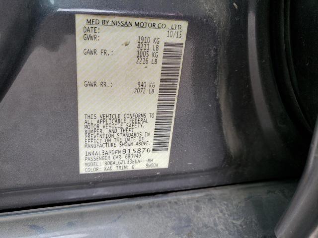 2015 NISSAN ALTIMA 2.5 1N4AL3AP0FN915876