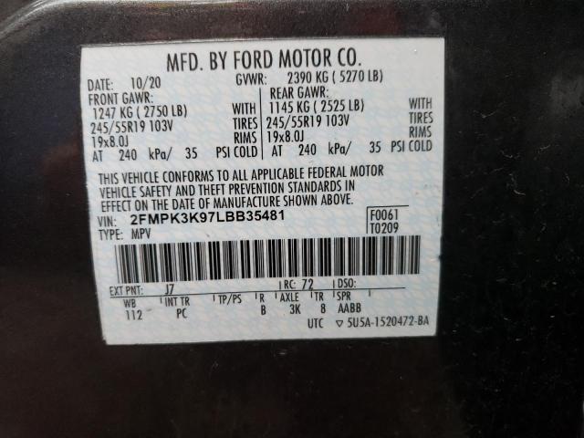 2020 FORD EDGE TITAN 2FMPK3K97LBB35481