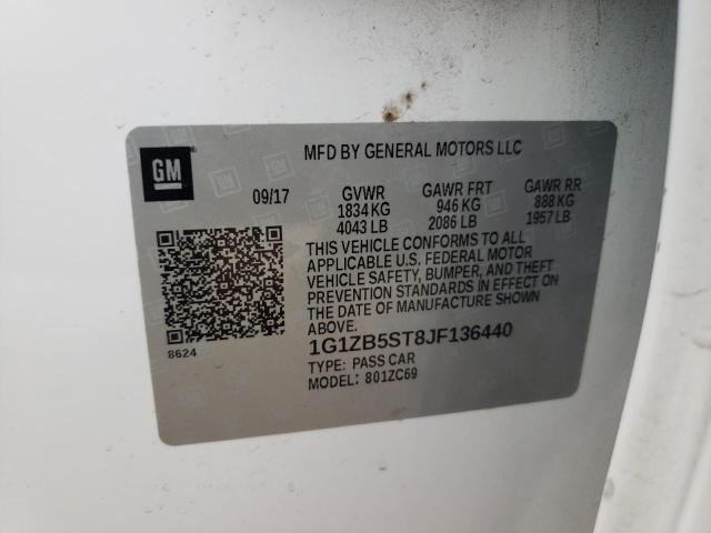 2018 CHEVROLET MALIBU LS 1G1ZB5ST8JF136440