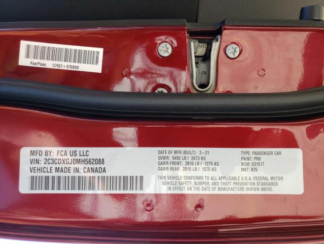 2021 DODGE CHARGER SC 2C3CDXGJ0MH562088