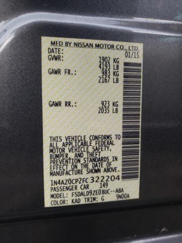 2015 NISSAN LEAF S 1N4AZ0CP2FC322204