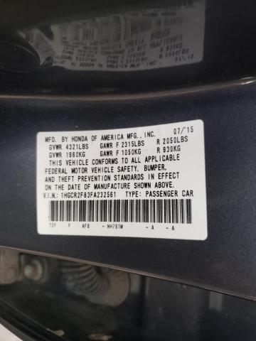 2015 HONDA ACCORD EXL 1HGCR2F83FA232561