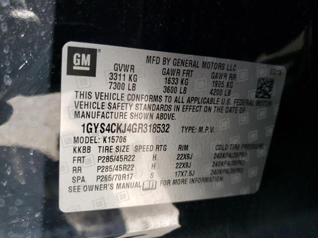 2016 CADILLAC ESCALADE P 1GYS4CKJ4GR318532